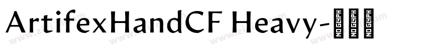 ArtifexHandCF Heavy字体转换